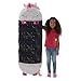 Happy Nappers Pillow & Sleepy Sack- Comfy, Cozy, Compact, Super Soft, Warm, All Season, Sleeping Bag with Pillow- Medium 54” x 20”, Shimmer Unicorn
