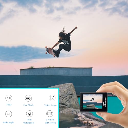 Xilecam X200 Action Camera 1080P 30Fps Sports Camera 40M/131Ft Underwater Waterproof thumb #1