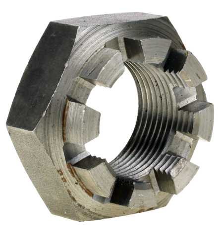 Reidl Kronenmuttern niedrige Form M 30 x 2 mm DIN 979 04 Au (Stahl - gedreht) blank 10 Stück