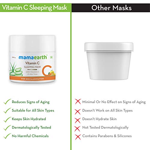 Mamaearth Vitamin C Sleeping Mask, Night Cream For Women, for Skin Illumination - 100 g - Image 5