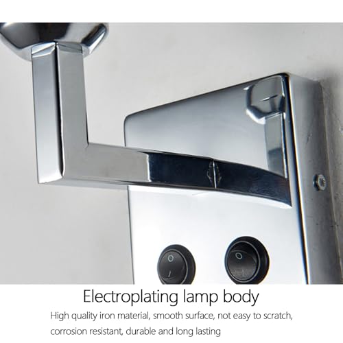 Luz de pared 360° rotación con casquillo E27 e interruptor doble para flexo de noche 3