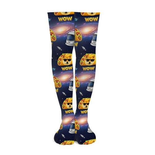 Novelty Thigh High Stockings Colorful Crazy For Cosplay Leg Warm Decor3