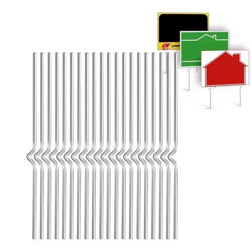Shurzzesj Estacas de alambre de metal para el jardín, robustas estacas de metal para el césped, estaca estable de acero inoxidable, estacas de alambre de metal, impermeables y resistentes al viento