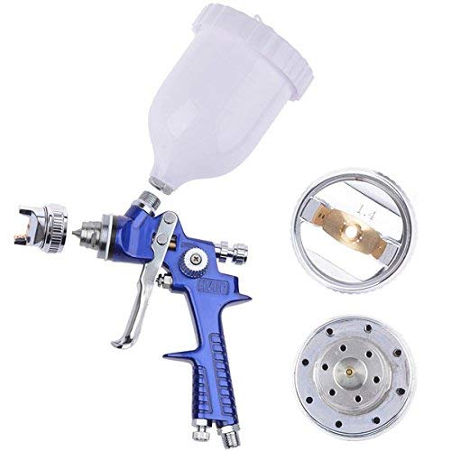 2 Commerical HVLP Spray Gun Auto Paint Gravity Feed Blue Sprayer