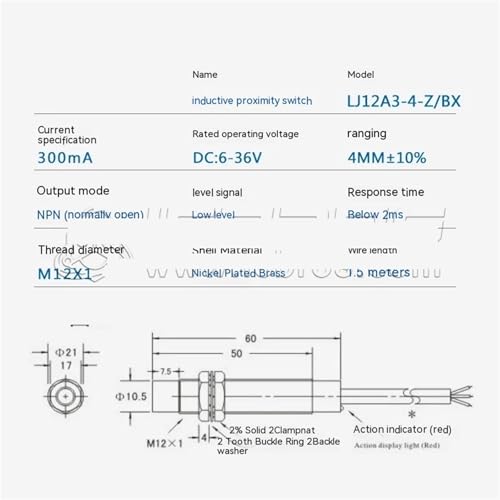 Capteur LJ12A3 évite les pannes de positionnement sur machine CNC 24V