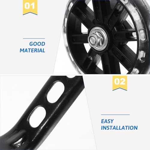 Ruedas de Entrenamiento Levemolo para Bicicleta, 2 piezas ajustables con diseño silencioso y luces intermitentes, soportes oscuros resistentes para equilibrio y seguridad miniatura 3