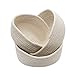 Anzirose Cesta Portaoggetti in Corda di Cotone Naturale Multi Dimensioni Confezione da 3 Round Storage Basket Beige