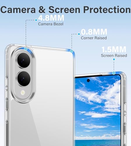 Image of REALCASE Silicone Samsung S25 Edge 5G Back Cover Case, Scratch Resistant Protective Crystal Clear Transparent Shock Proof Bumper Back Cover Case for Samsung Galaxy S25 Edge 5G
