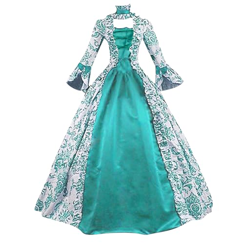 Amxleh Mittelalter Kleidung Damen Renaissance Prinzessin Kleider Barock Rokoko Kleidung Lolita Kleidung Viktorianisches Königin Maxi Kleider Elegant...