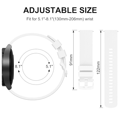 3 correas de silicona 20mm para Garmin Forerunner y Vivoactive miniatura 7