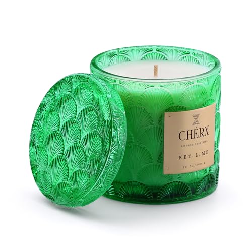 CHERX Soy Wax Glass Bowl Candle, 50 Hours Burn Time,