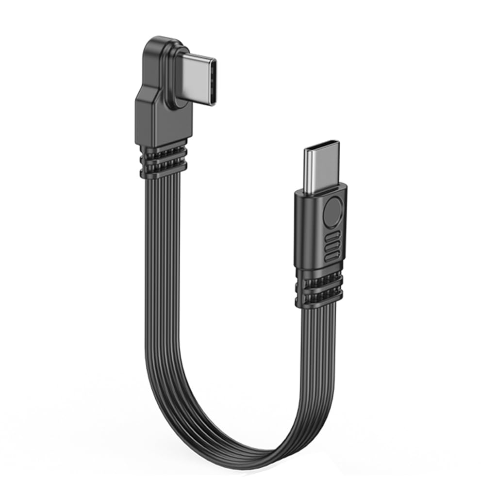 xbiez Double End USB C Data Sync Wire Straight Head/Right Angle Connectors Converter Cable 45W Type C Charging Cord Wire Line