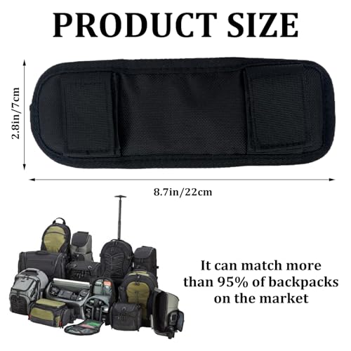 2 PCS Soft Shoulder Strap Pad, Ultra Comfortable Shoulder Pads for Bag Straps,Breathable & Durable Backpack Strap Pads (Black)2