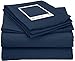 Clara Clark Affordable Microfiber Bed Sheet Set, Queen, Navy Blue