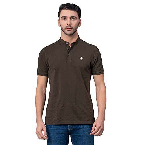 Image of Red Tape Henley Neck T-Shirt for Men | Comfortable & Breathable