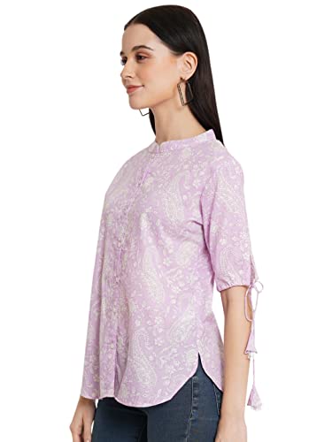 Image of FABRIC FITOOR Women's Cotton Pejali Print Regular Shirt