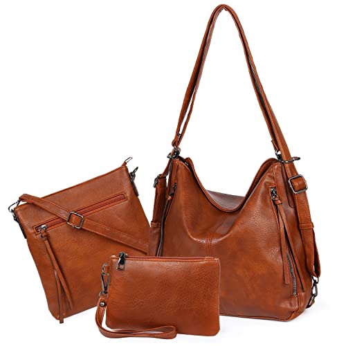 Bolsas, Luggage Conjunto Bolso Mujer Hombro Compras Viaje Bolsa Dama Cruzada Multifuncional (Marrón)