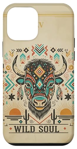 Southwestern Art Sun And Bison gCoOtBbN X}zP[X iPhone 12 mini p