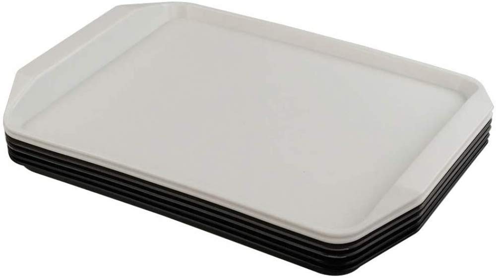 rechthoekige dienbladen, dienblad, plastic fastfooddienblad, keukendienbladen, herbruikbaar voor restaurant, café, keuken, feest (4 kleuren