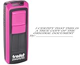 Custom Self-Inking Pocket Stamp - Black & Pink Case - 3/4