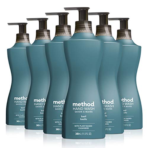 Method Gel liquid hand soap, Basil, 6 Count