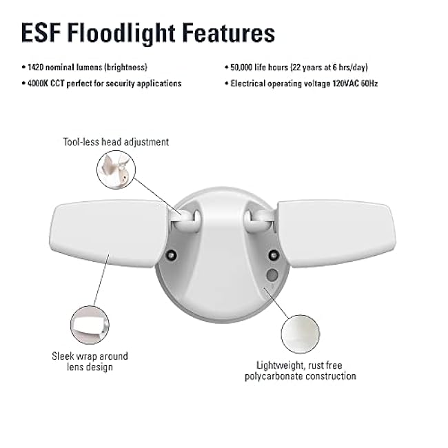 HALO Outdoor LED Flood & Security Light ¨C 1420 Lumens White