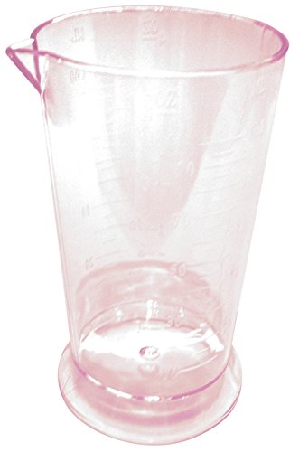 Professional Hairdresser's Plastic Measuring Jug for Hair Dye & Peroxide - 100 ml (Pink) by CoolBlades