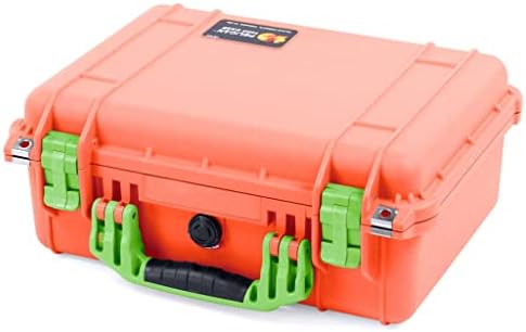 Amazon.com: Pelican color Case Orange Pelican 1450 case with Lime Green ...