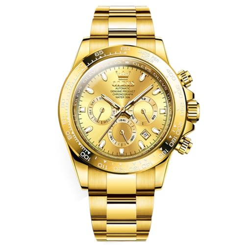 OLEVS Herrenuhren Schwarz Edelstahlarmband Quarz Uhr Männer mit Diamant Datum Wasserdicht Leuchtende Klassische Elegantes Armbanduhr Geschenk | Männer, Klassische, Elegantes, mit Diamant, Leuchtende, Wasserdicht, Datum, Geschenk