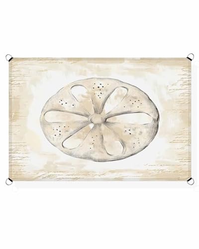 Vintage Ocean Sun Shade Sail 8'X10' Sand Money Beige