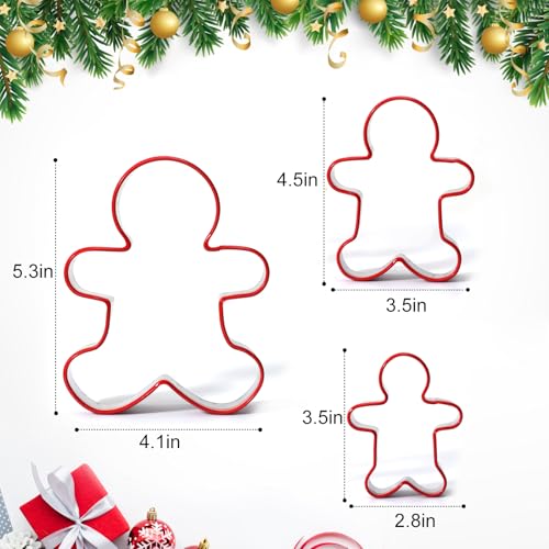 Grlifbaw GL-GM Gingerbread Man Cookie Cutters 3Pcs thumb #1