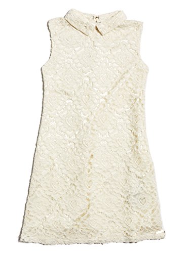 Robe Guess Fille J81k06 Blanc Champagne en tissu premium