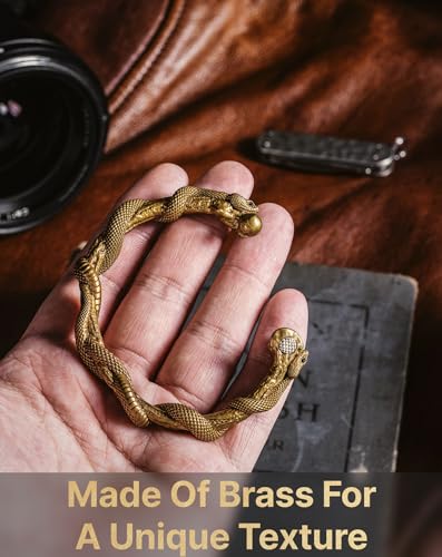 Pulsera Brazalete de Serpiente Abierto para Hombre y Mujer miniatura 6