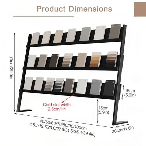 Présentoir à échantillons de carrelage compact de 50 cm de large pour entrepôt et négoce