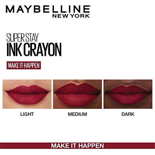 Image of Maybelline New York Super Stay Crayon Lipstick, 55 Make it Happen (Pack of 2)