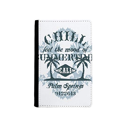 Étui portefeuille de voyage de plage pour passeport, pochette arbre de coco multicolore de 3.7x5.8"