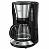 Russell Hobbs Macchina da Caffè Americano Programmabile con Timer 24h, Display LCD, Filtro Lavabile, Piastra Riscaldante, Funzione Stop-Goccia, Caraffa in Vetro 12 Tazze 1000 W – Adventure 24010-56