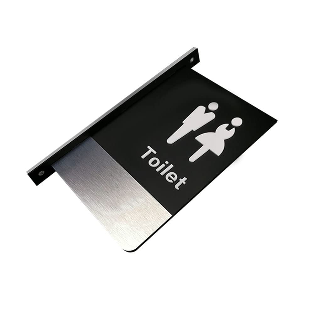 Tarjetas recordatorias de baño de Doble Cara para instalación en el Lado de Hombres y Mujeres, letreros de baño para Hombres y Mujeres adecuados para hoteles(Mujeres Amarillas