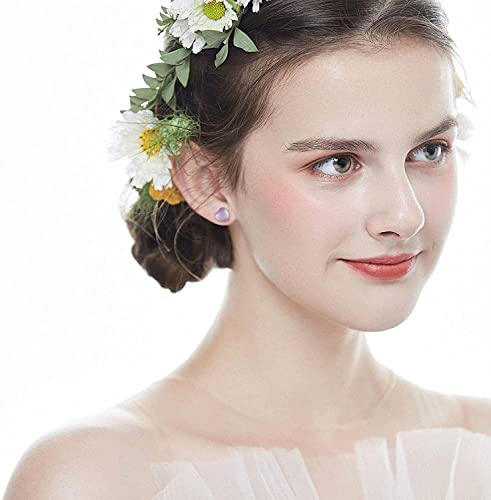 Aoedej Colorful Stud Earrings Set Plastic Earrings Cute Clear Earrings Kawaii Hypoallergenic Earrings For Girls Women Multipack (Heart-Symphony) #TOP5