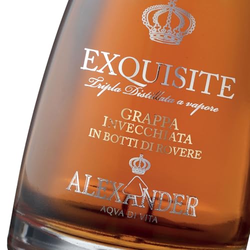 Alexander Exquisite Grappa Prosecco gereift in Eichenfässern 38% - 700ml