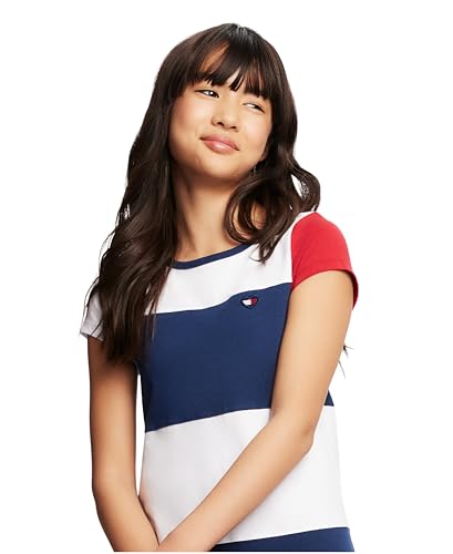 Tommy Hilfiger Girls' Short Sleeve Flag T-Shirt Dress, Relaxed Fit with Classic Logo Design & Crew Neck4