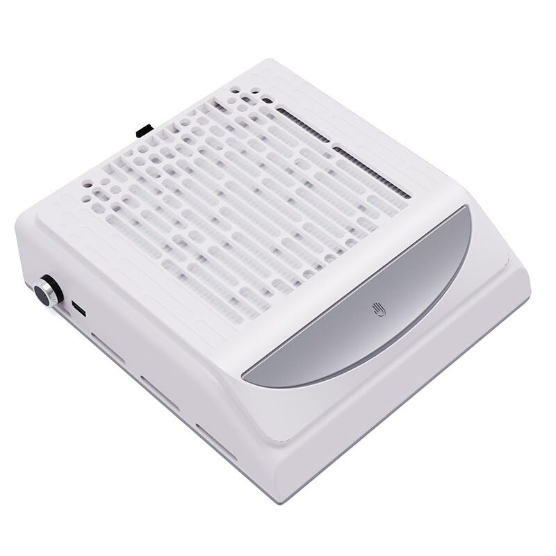 Odpylacz do paznokci, Odsysacz do paznokci z regulacją prędkości wiatru 100 W. Odkurzacz o dużej mocy. lakieru(BE100W-White)