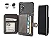 Galaxy Note 10 Plus Case, Sumsung Note 10+ Wallet Flip Leather Kickstand Fit Magnetic Wireless Car Charger Mount Slim Durable Shockproof Protective Card Slots Holder Case Cover (Black)