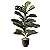 Royal Imports Artificial Fiddle Leaf Plant, Life-Like Ficus Faux Fig Tree, Dark Green in Decorative Planter - 28" Tall