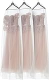 Anlass: Dies ist die besten Hochzeitskleider-Aufbewahrungstaschen, transparente Kleidersäcke für Hochzeitskleider, aber es kann auch für andere Zwecke verwendet werden. Es ist perfekte Aufbewahrungsbeutel für Brautjungfern, Schönheitswettbewerbe, Taufe, Abendkleider, Abschlussball und Ballkleider.