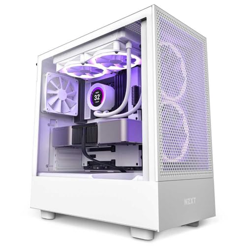 NZXT H5 Flow Cristal Templado USB-C/3.1 Blanca