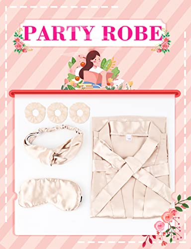 Image of EPLAZA 20 Pcs Bride Bridesmaid Robes Women Satin Robe Wedding Bridal Party