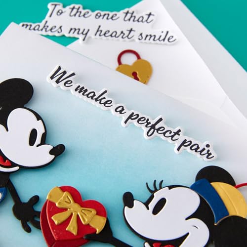 Juego de placa de aluminio y troquel Classic Mouse Love Sentiments Press 3