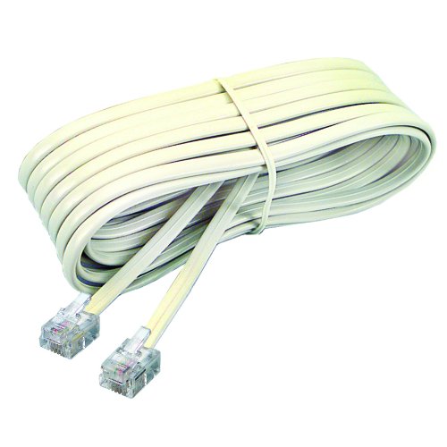 Softalk 48107 Phone Line Cord 15-Feet Ivory Landline Telephone Accessory