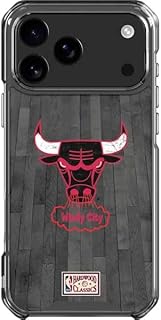 Skinit Clear Phone Case Compatible with iPhone 17 Pro Max - Officially Licensed NBA Chicago Bulls Hardwood Classics Design